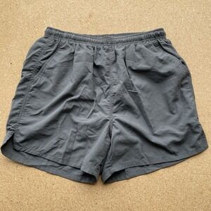 St Johns Bay Shorts Mens Medium Swim Trunks Swim Short Gray Mesh Lined Vintage